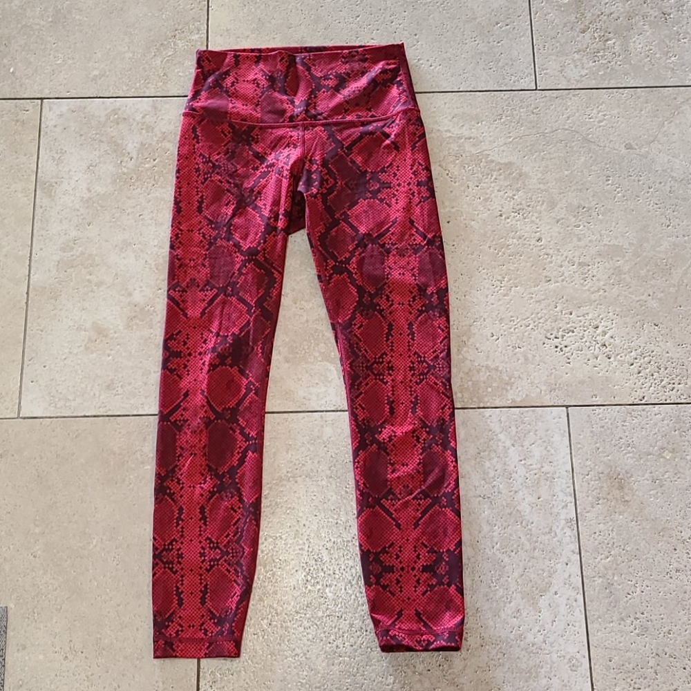 Lululemmon Red Snake leggings